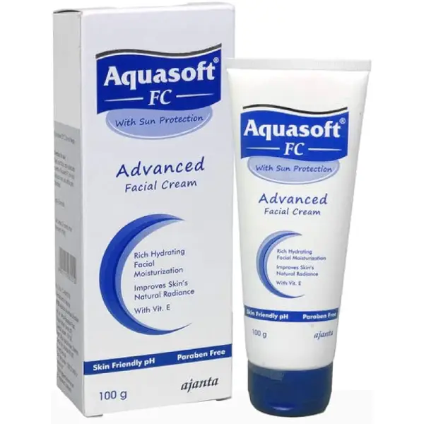 Aquasoft FC Advanced Facial Cream with Sun Protection | Contains Vitamin E | Paraben-Free